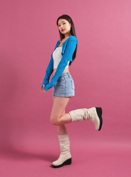 Chain Tied Crop Cardigan CM6