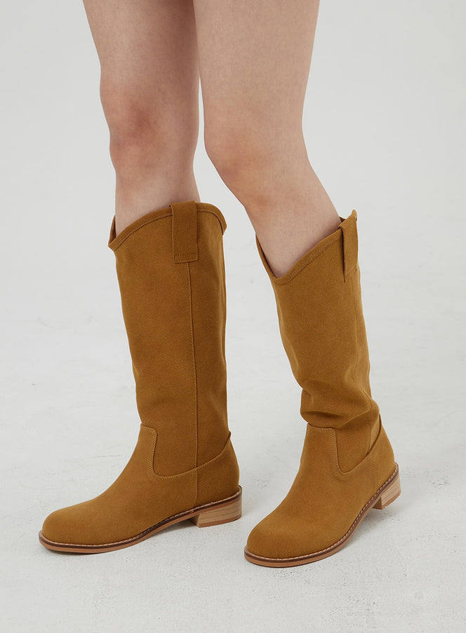 Suede Knee High Boots OF316