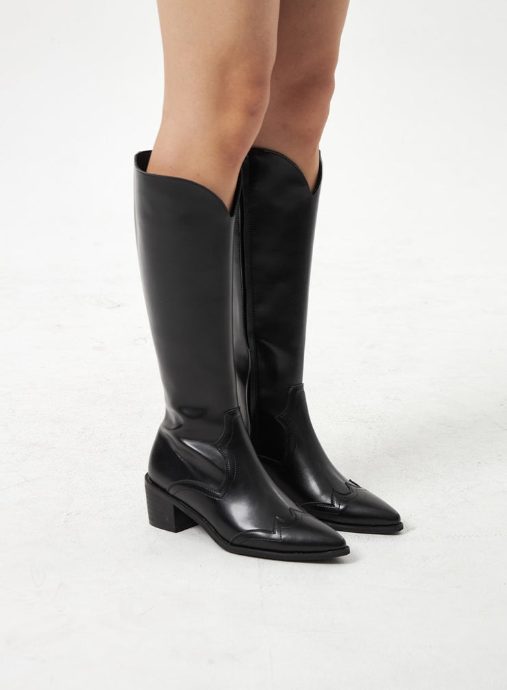 Pointed Toe Knee High Boots CA321