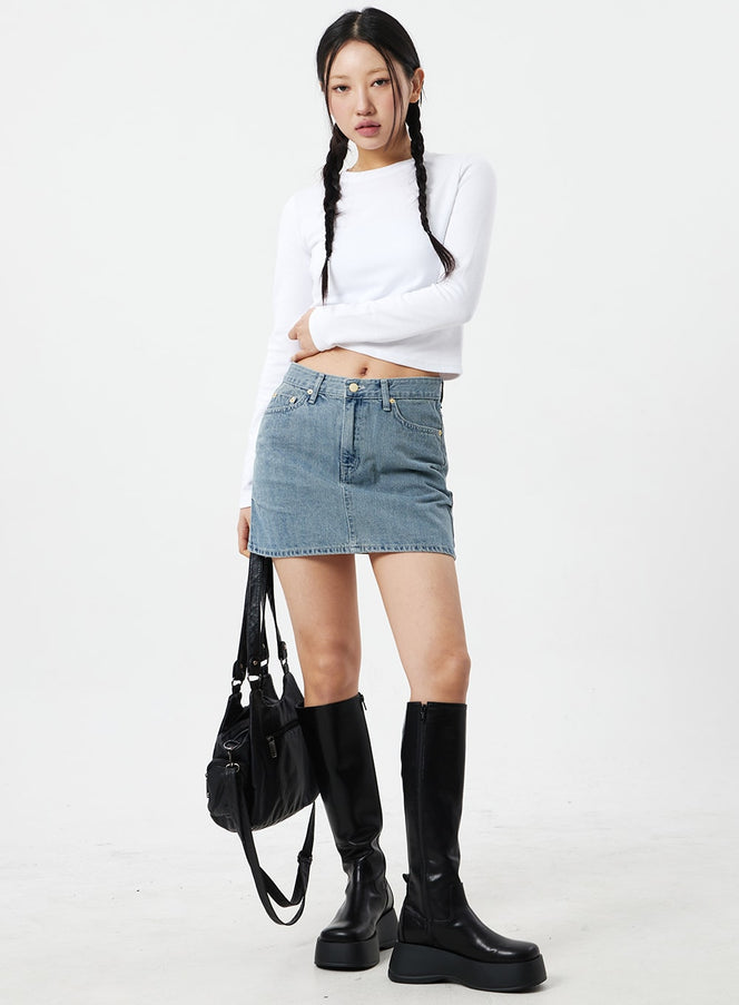 Denim Mini Skirt CM327