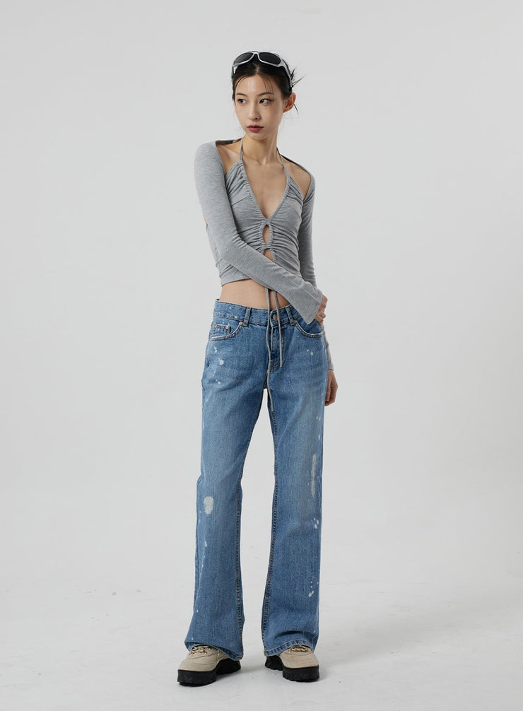 Low Rise Bootcut Jeans CF309