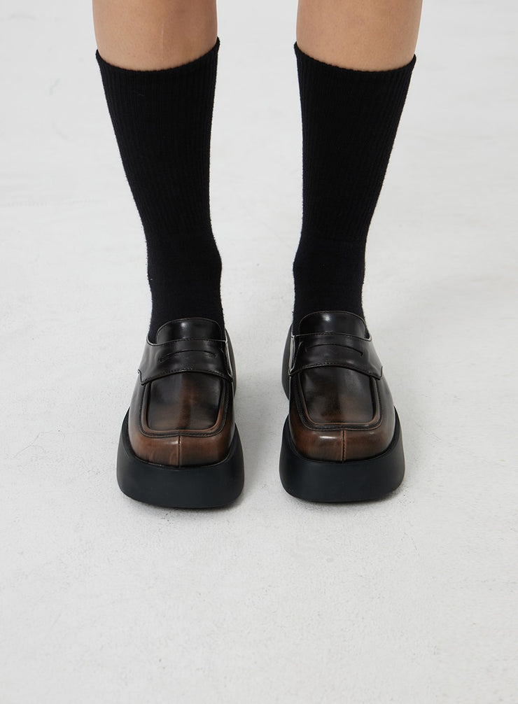 Platform Loafer Mules CF327