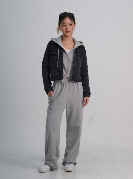 Button Crop Denim Jecket CO18