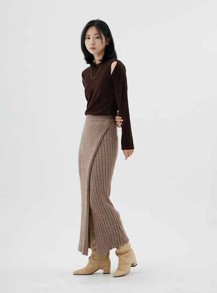 Off-Shoulder Long Sleeve T-Shirt ON02