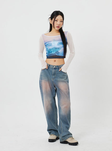 Light Wash Baggy Jeans CF316