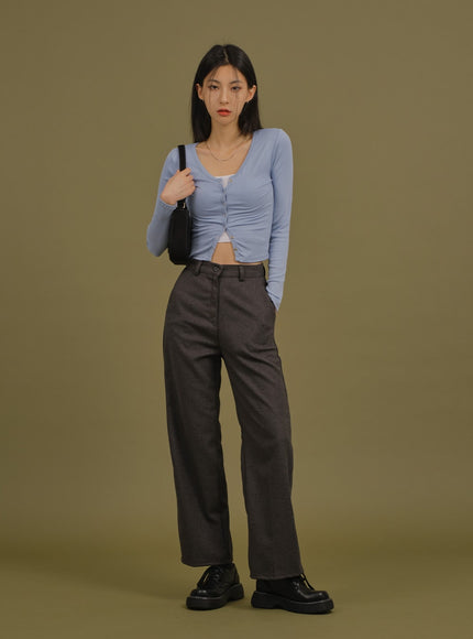 Crop Cardigan with Buttons