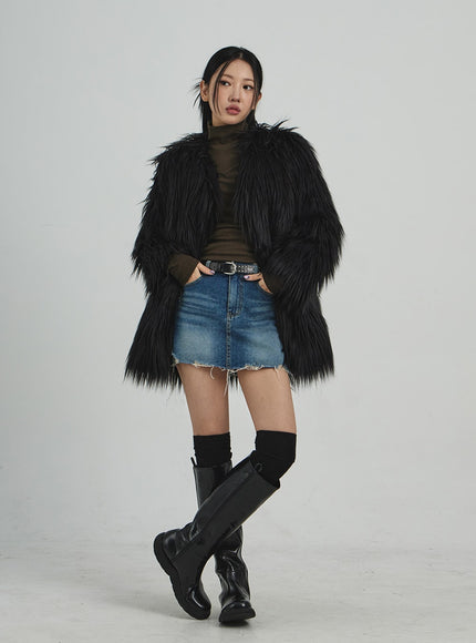Faux Leather Knee High Boots CD12