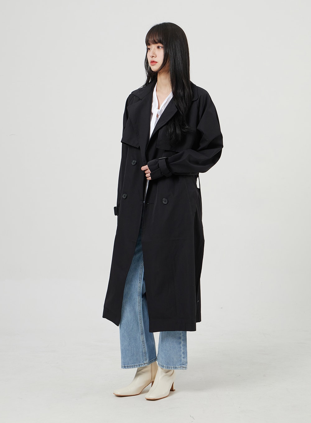 Button Trench Coat OF328