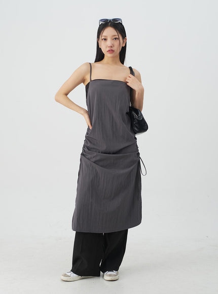 Shirred Sleeveless Dress CY31