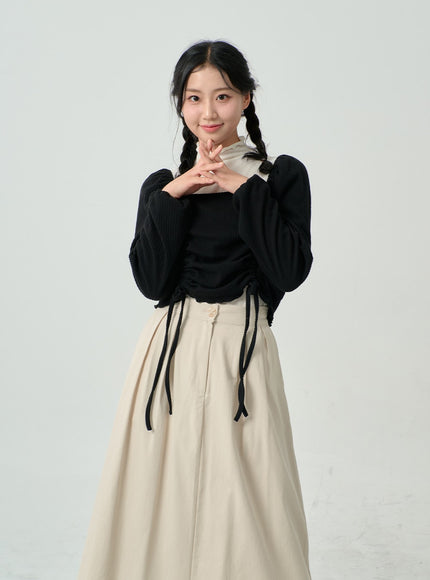 High Waist Bending Long Skirt BN03