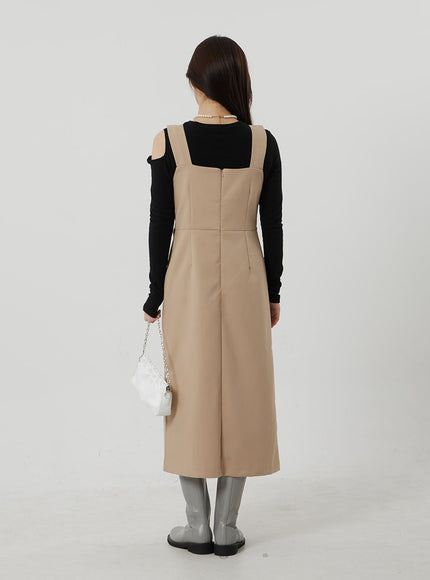 Wrapped Button Maxi Dress OF307
