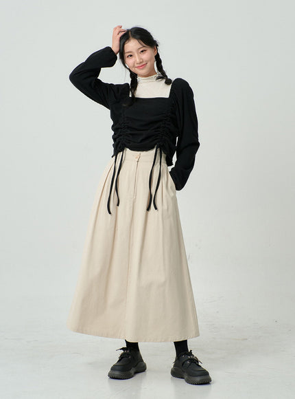 High Waist Bending Long Skirt BN03