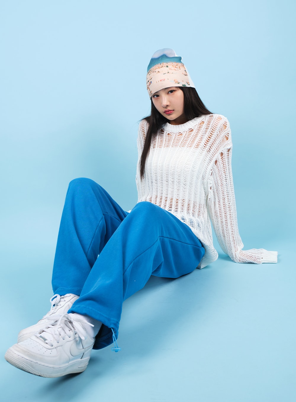 Drawstring Waist Banded Sweat Pants CAO13