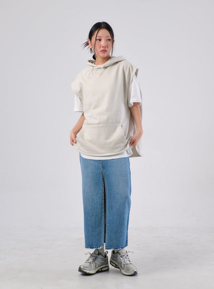 Oversized Hoodie Vest IA305