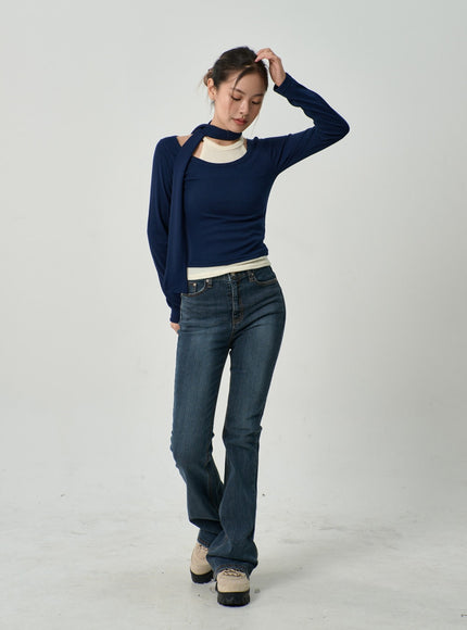 Slim Fit Bootcut Jeans CD19