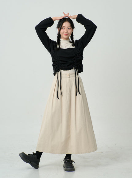 High Waist Bending Long Skirt BN03