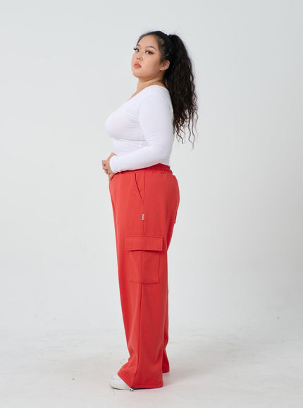 Plus U-Neck Long Sleeve Cropped Top ID27