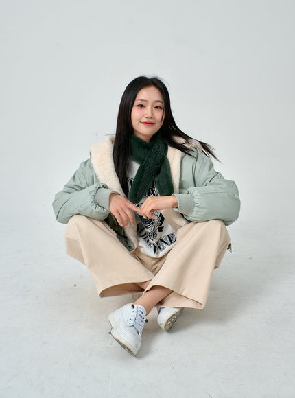 Faux Fur Fleeced Mini Scarf BN25