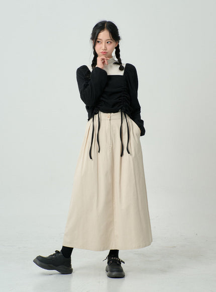 High Waist Bending Long Skirt BN03