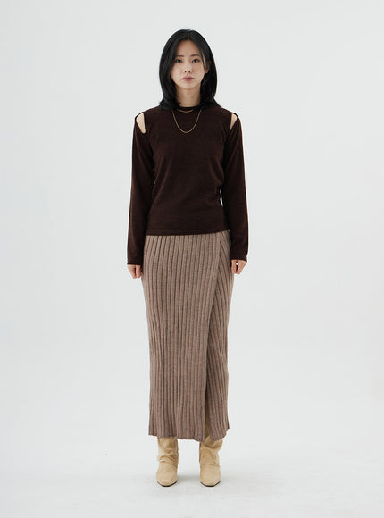 Off-Shoulder Long Sleeve T-Shirt ON02