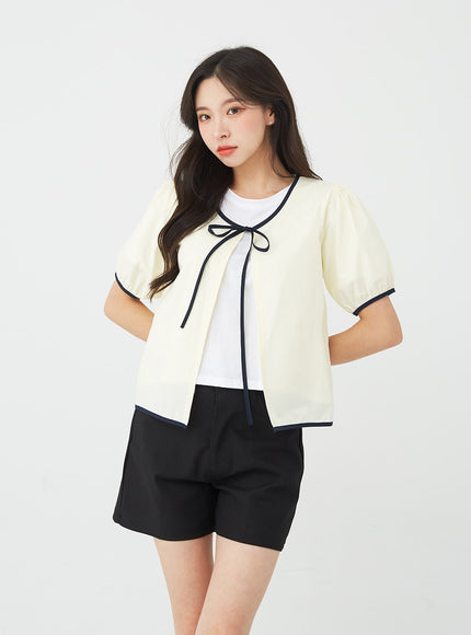 Back Slit Short Sleeve Tee BG11