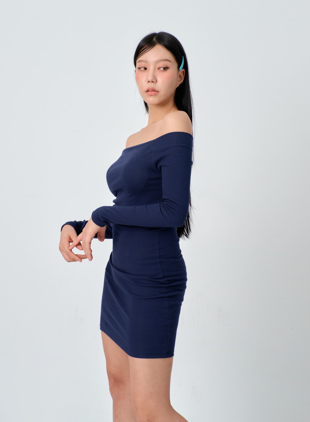 Off-Shoulder Mini Dress IJ330