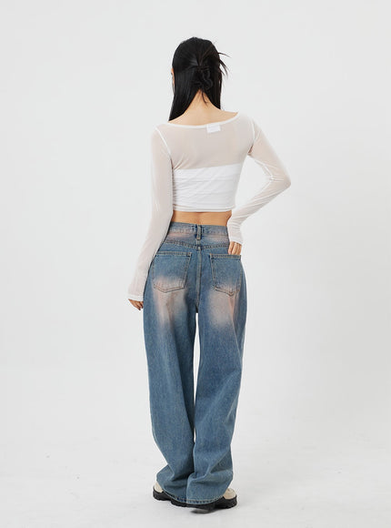 Light Wash Baggy Jeans CF316