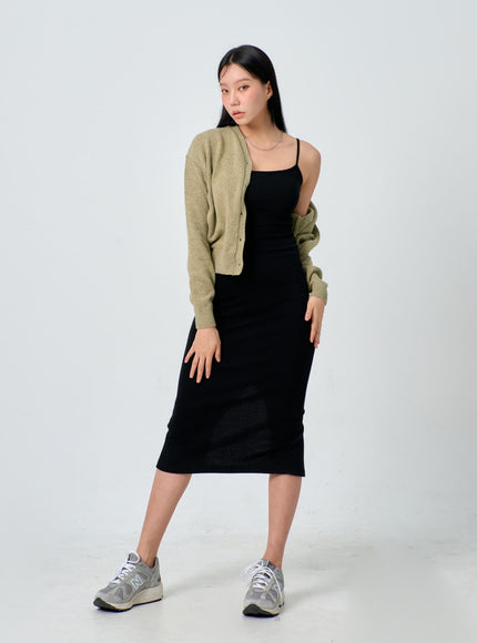 Thin Strap Maxi Dress IJ330