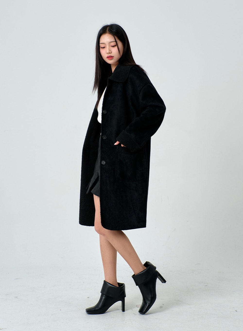 Shearling Long Coat BN30