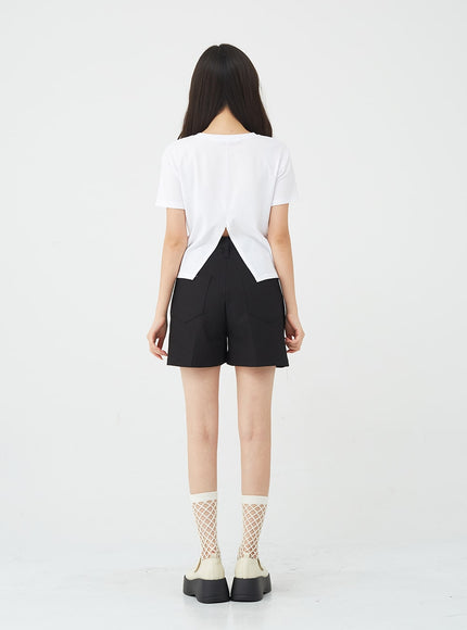 Back Slit Short Sleeve Tee BG11