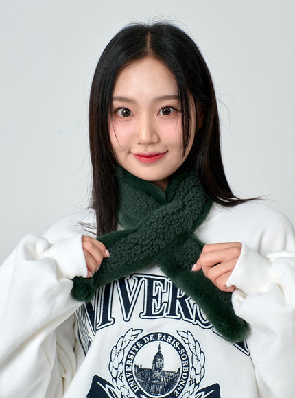 Faux Fur Fleeced Mini Scarf BN25