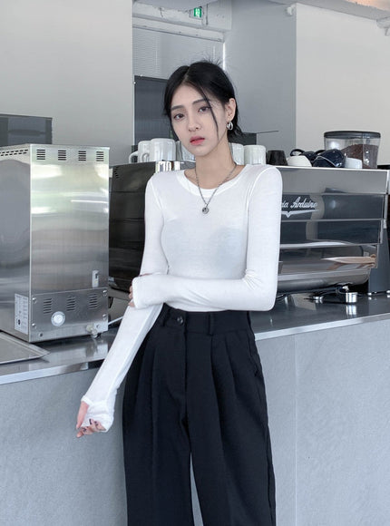 Long Sleeve Crop T-Shirt J5