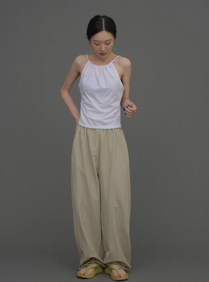 Loose Fit Banded Pants CA04