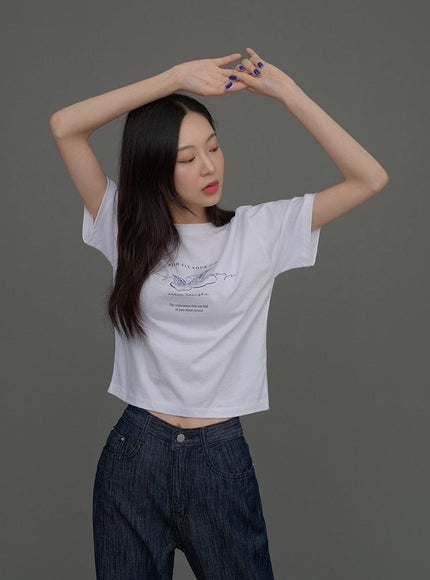 Indigo Wide Leg Jeans CCA15