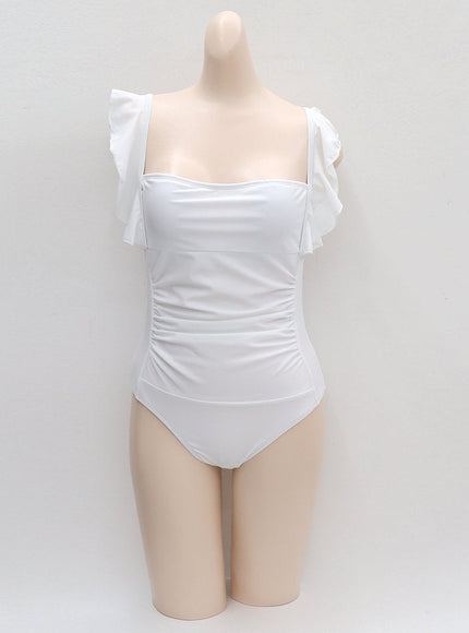 Shoulder Frill Detail One Piece Swimsuit