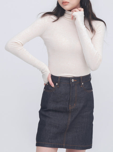 Winter Turtleneck Tee With Thumb Holes
