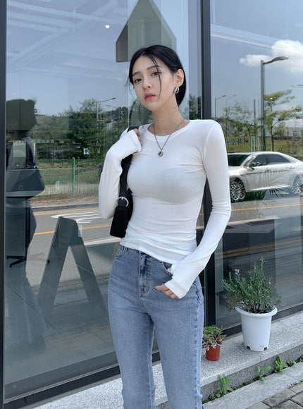 Long Sleeve Crop T-Shirt J5