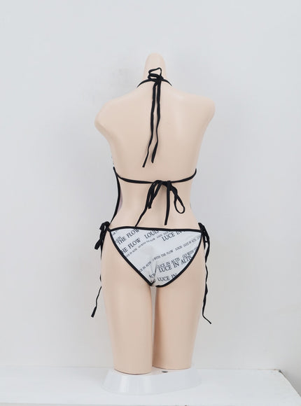 Two Color Graphic Swimsuit IA313