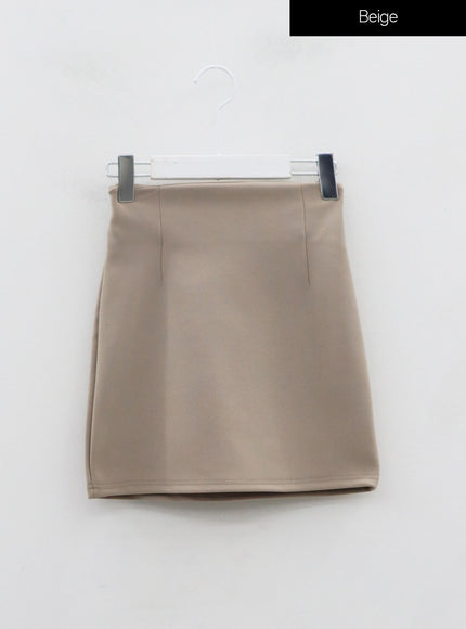 Simple High Waist Pencil Mini Skirt IO12