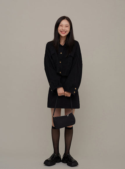 Cotton Cropped Jacket F17