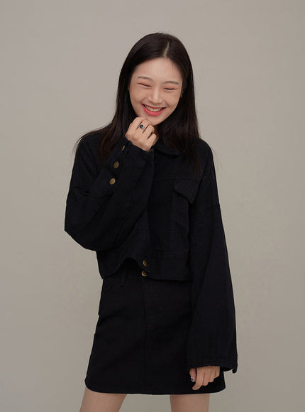 Cotton Cropped Jacket F17