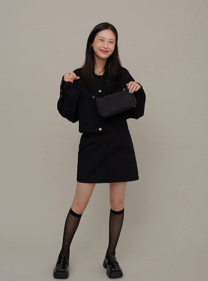 Cotton Cropped Jacket F17