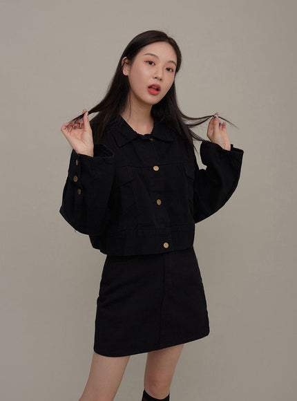 Cotton Cropped Jacket F17