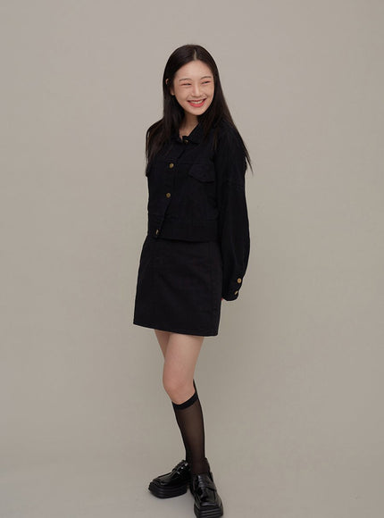 Cotton Cropped Jacket F17