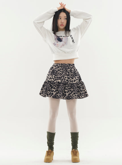 Mini Skort in Animal Print #Lewkin Original Kpop #1216K102
