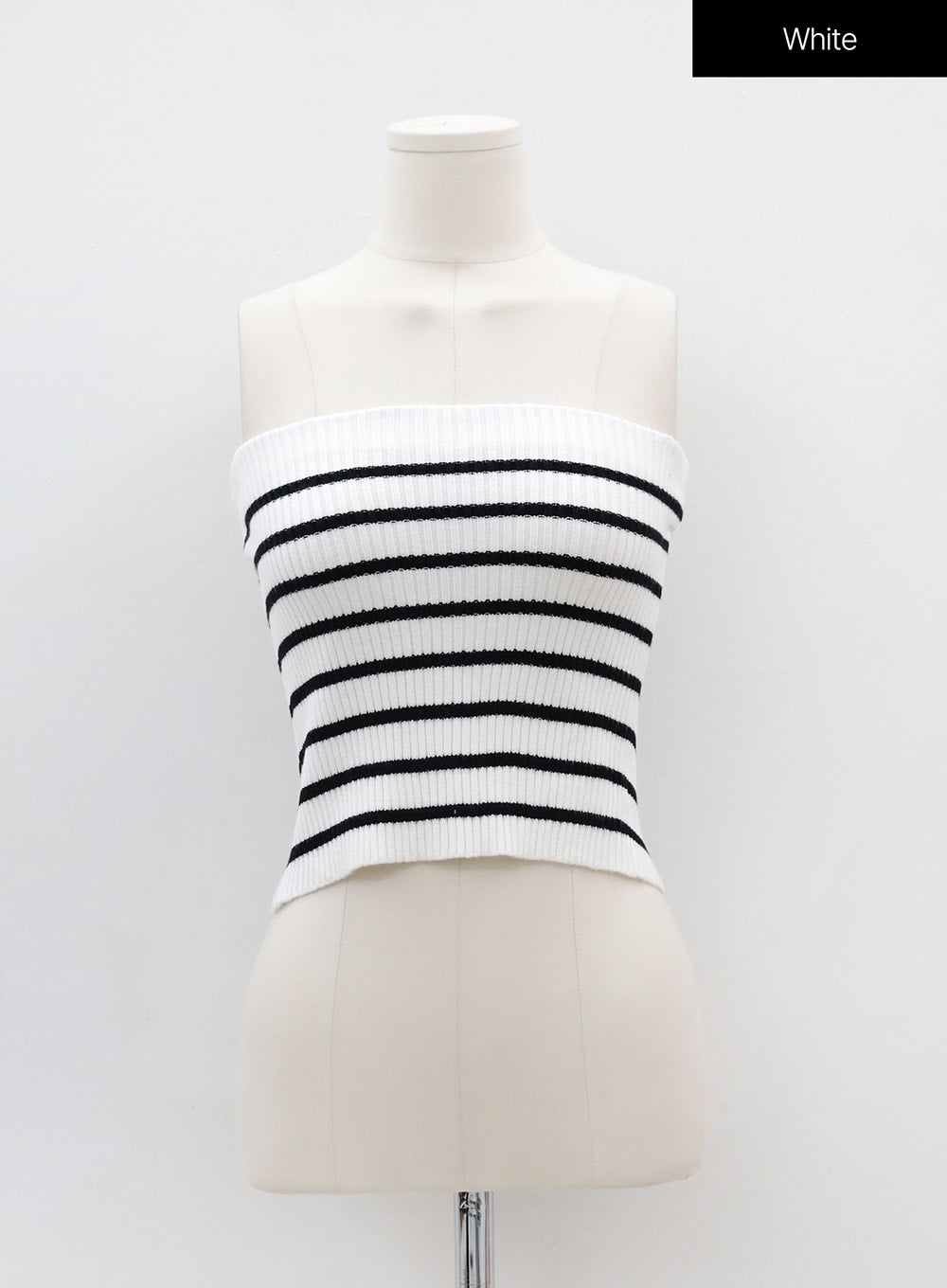 Striped Knitted Tube Top OU6