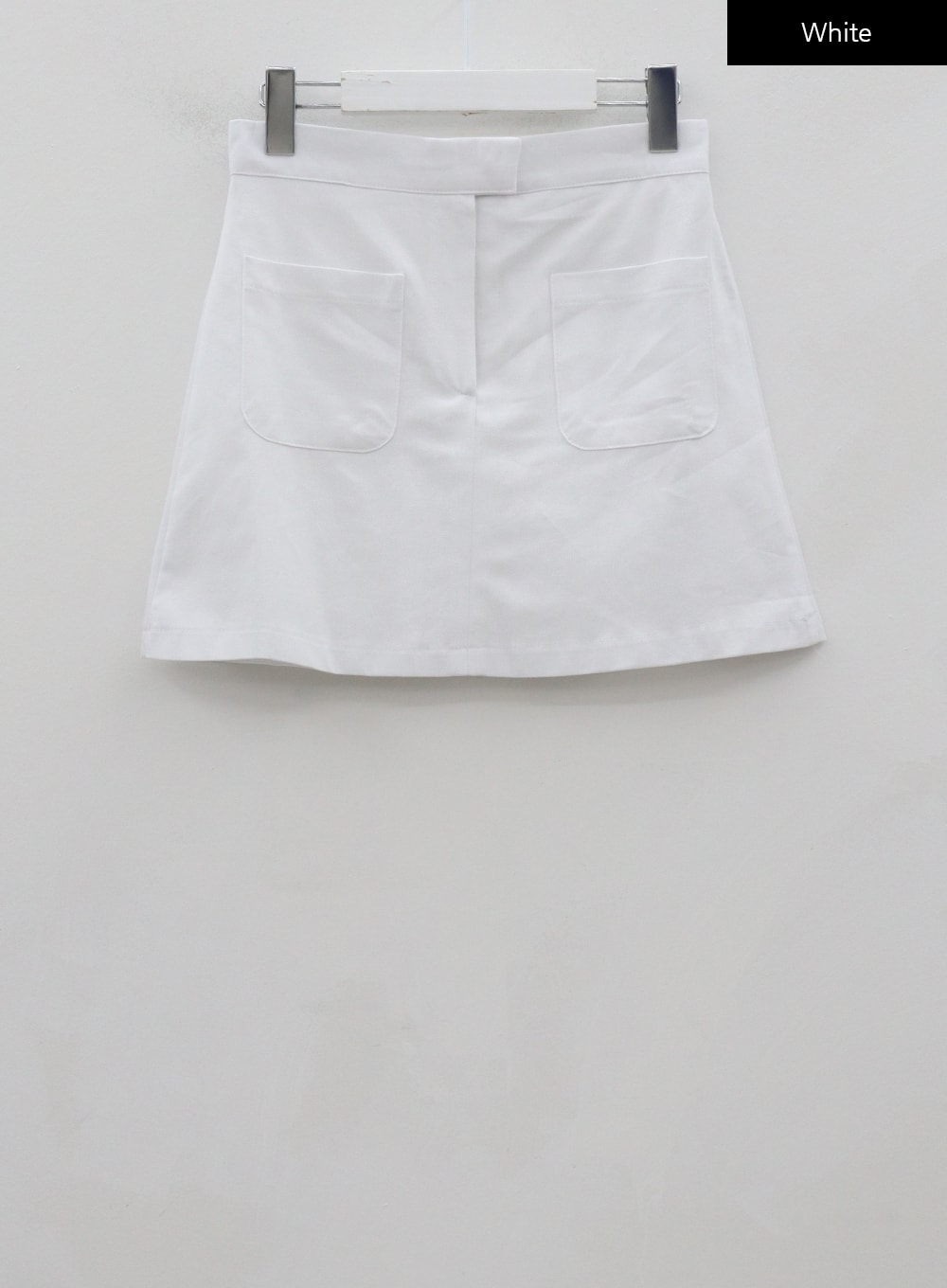 Button A-Line Cotton Mini Skirt BG08