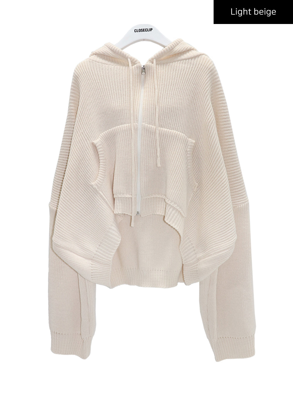 Hooded Zipper Knit Jacket CN17