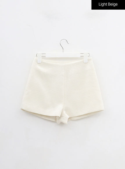Tweed High Waist Shorts OJ304