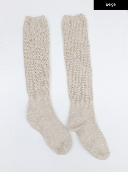 Knitted Half Knee Socks OS02